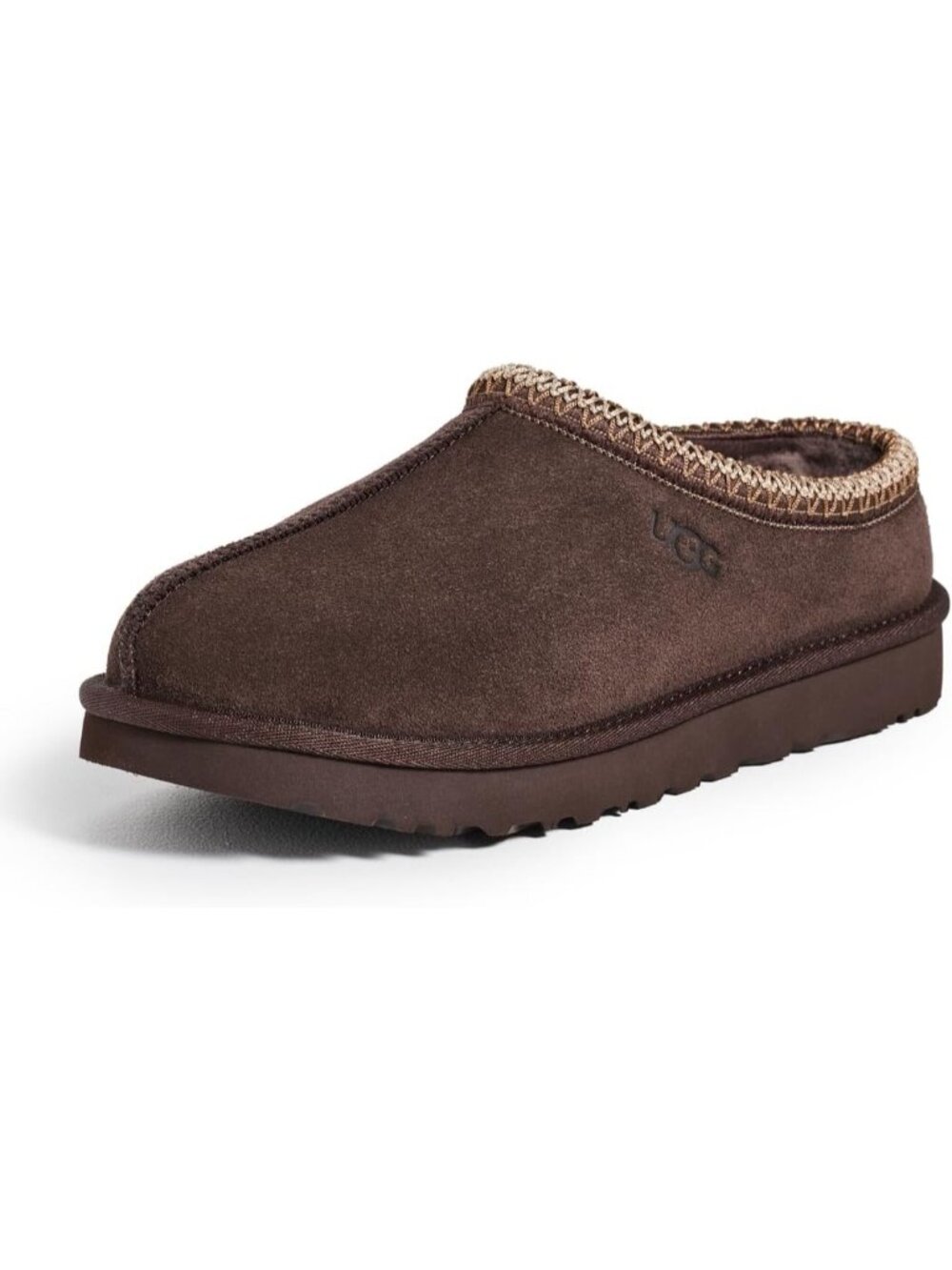 Womens Dusted Cocoa Suede UGG Tasman II Slipper Heat Embossed Braided Slippers